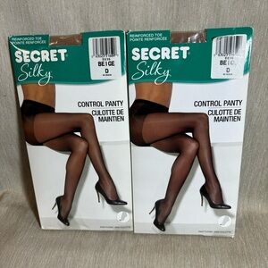 SECRET Sz D Control Panty Set of 2 in Beige